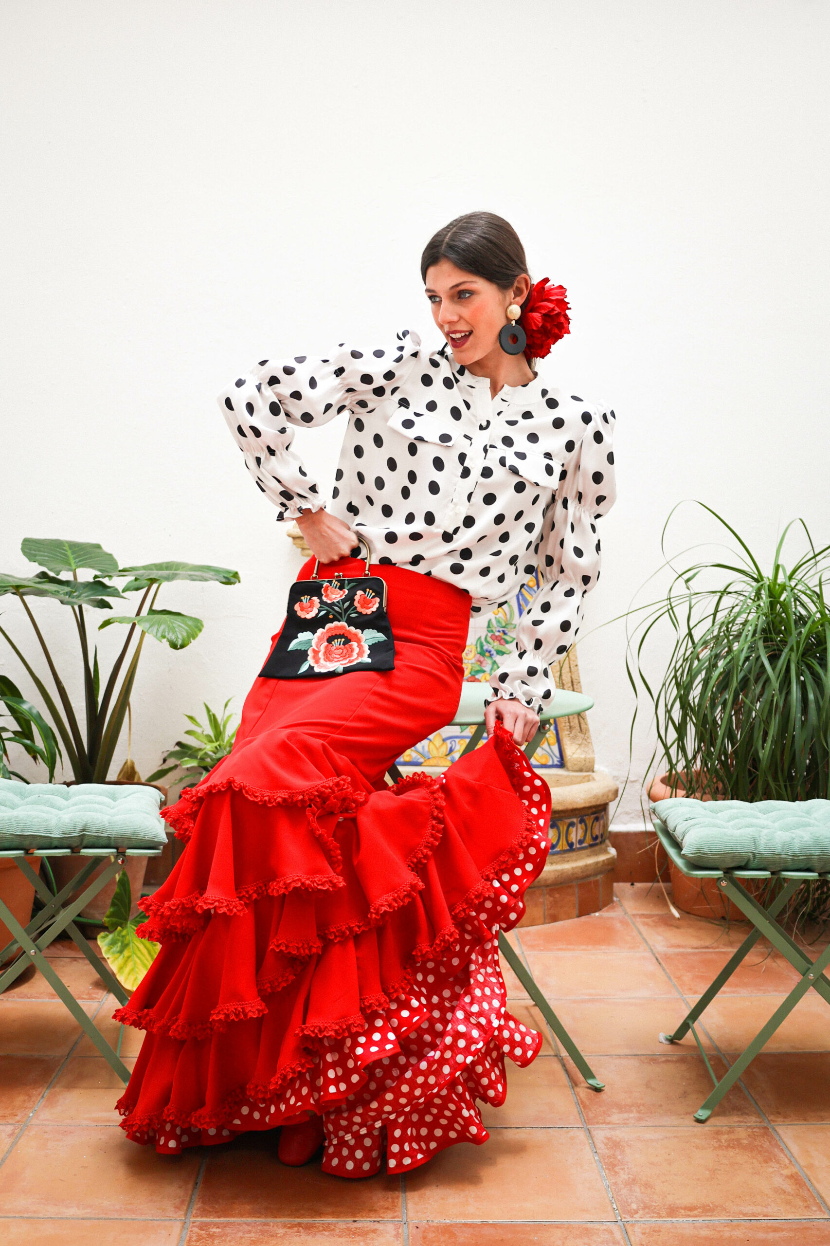 envidia Nadie sello Conjunto de blusa y falda de Flamenca Miss Fabiola modelo 4 | Fabiola 1987